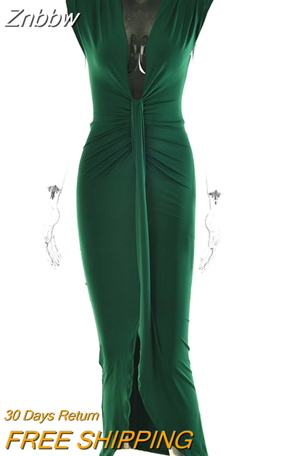 Znbbw Elegant Pleated Casual Bodycon Long Dress 2023 Autumn Winter Women Slim Evening Party Robe Sexy Bandage Ladies Dress