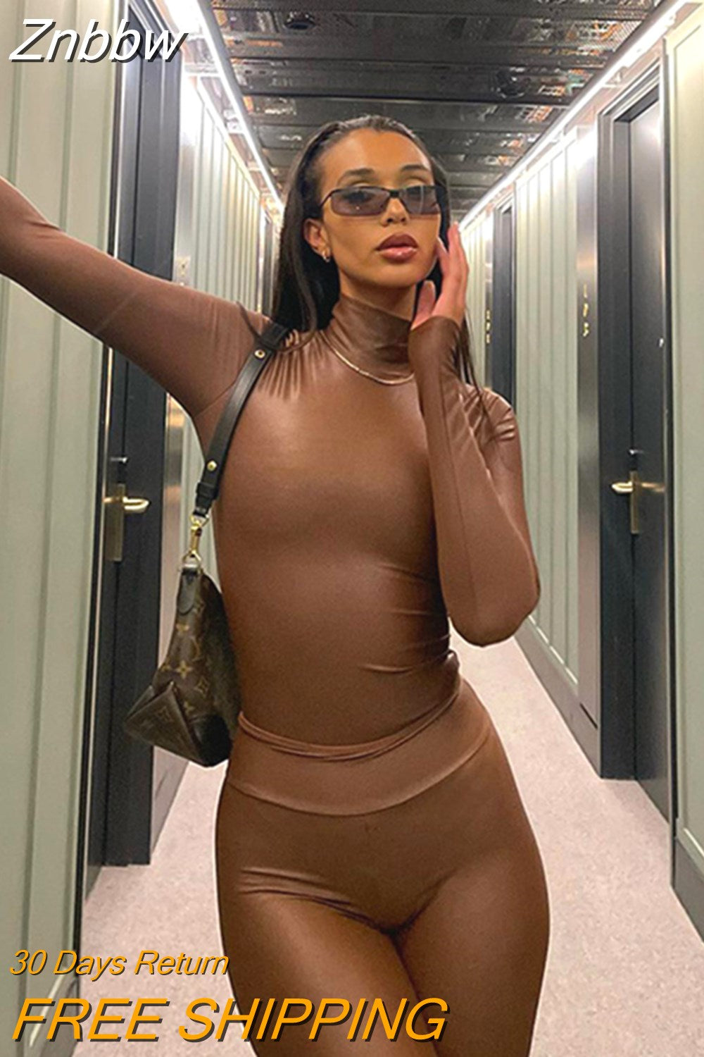 Znbbw Women Long Sleeve T Shirt Bodysuit Long Pants Two Piece Sets Outfits 2023 Fall Clothing Wholesale Items For Business