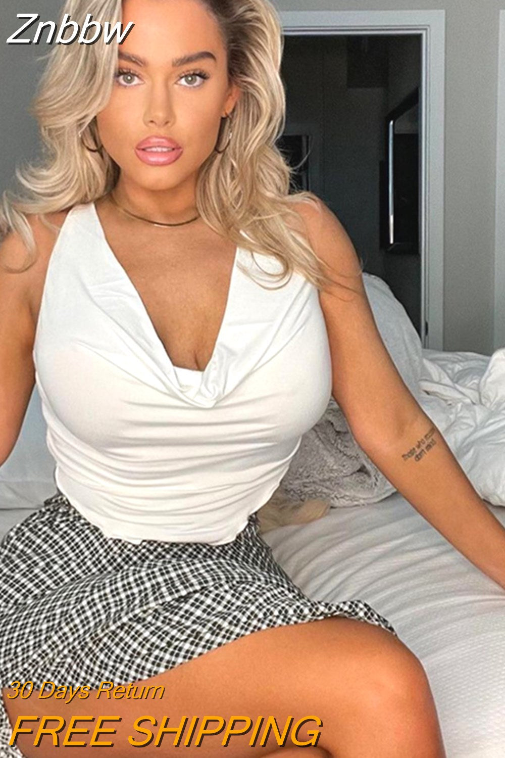 Znbbw New Women Sexy Cross Halter Tank Tops Y2K Fashion Off-the-shoulder Tie Up Crop Tops Club Party Wear Lady Backless Vest Tops