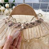 Znbbw Autumn Fashion Runway Mesh Embroidery Patchwork Sequins Tweed Wool Dress Women's Ruffles Luxious Beading Party Vestidos