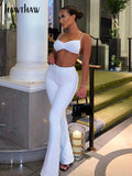 Znbbw Women Crop Tank Tops Long Pants Two Piece Matching Sets Outifits 2023 Summer Clothes Wholesale Items For Business