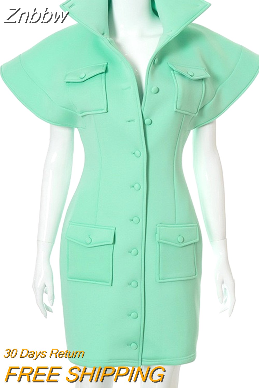 Znbbw Single Breasted Midi Bodycon Dress Fashion Outfits for Women 2023 Autumn Winter Club Party Dresses Casual Y2K Vestidos