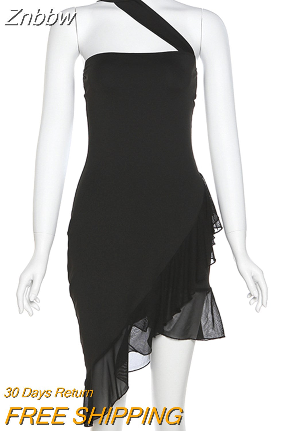 Znbbw Halter Backless Ruffles Bodycon Mini Dress Women Off Shoulder Pink Prom Vestidos 2023 Summer Harajuku Lolita Y2K Clothes