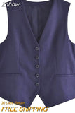 Znbbw TRAF Summer Linen Suits Women Buttons Sleeveless Thin Vest Crop Top Female Pleated Shorts Set Women 2 Piece Set