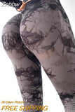 Znbbw Women's Seamless Legging Pants Fashion Tie Dye Print Tummy Control Butt Lifting Casual Skinny size XL Yoga Pants Sports Trousers