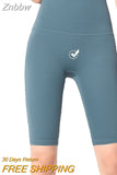 Znbbw Five Point Leggings Women Cycling Shorts Hip Lift Yoga Shorts Pants Nude Fabric Gym Run Fitness Pants Tight Riding Shorts