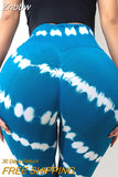Znbbw New Tie Dye Yoga Pants Sport Leggings Seamless High Waist Push Up Women Tights Gym Fitness Workout Leggings Wear