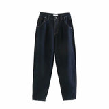 Znbbw The Early Spring Of 2024, The New Pleated Loose Fashion Jeans 6147159