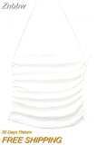 Znbbw TRAF White Crop Top Women Ruched Sleeveless Top Female Streetwear Y2k Woman Blouse 2023 Summer Sexy Off Shoulder Top