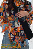 znbbw Style Patchwork Long Sleeve Loose Women Blouse Shirt y2k Button Up Oversize Ladies Shirts 2023 Spring Female Tops Clothe