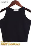 Znbbw 2023 New Women Sexy Cotton Crop Top Crop Bustier Multicolor Sleeveless Cropped Blusas Vest Tank Top Camisole 14 Colors