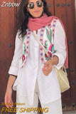 Znbbw TRAF Women Vintage Position Floral Embroidery Short Vest Jacket Ladies National Style Patchwork Casual WaistCoat Tops