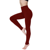 Znbbw Style Brushed Pants Bottoming Trousers Thin Solid Color Skinny Tight Yoga Pants