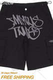 Znbbw Shorts Women New Y2K Letter Casual Summer Vintage Printing Wide Leg Streetwear Shorts Men Harajuku Hip Hop Loose Pants