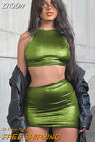 Znbbw Women Sexy Party Club Tank Tops Mini Skirt Summer Two Piece Sets Outfits 2023 Fall Clothing Wholesale Items For Business