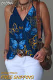 znbbw Summer Sleeveless Fashion Camis Women's Casual Loose Commute Sling Tank Tops Female Pattern Printed T-Shirts Vest Clothing
