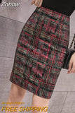 Znbbw Summer Elegant Printed Casual Skirts For Women High Waist Slim Office Lady OL Style Pencil Skirts Faldas Mujer Moda 2023