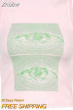 Znbbw New Women Sexy Crop Tops Summer Y2K Aesthetic Cute Corset Tank 90s Fashion Casual Sleeveless Body Blouse E-girl Cropped Top