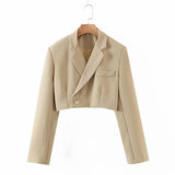 Znbbw New Blogger Lapel Slimming Short Suit Jacket + High Waist Short Skirt Suit