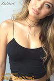 Znbbw New Fashion Women Sexy Crop Tops Solid Summer Camis Women Casual Tank Tops Vest Sleeveless Crop Tops blusas