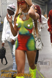 znbbw Summer Graphic Bodysuit And Skirt Sets Club Outfit For Women 2023 Sleeveless 2 Two Piece Sets Female New In Matching Set