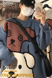 Znbbw Sweaters for Men and Women Autumn and Winter Thick Loose Knitted Korean Fashion Warmth Trend Sweaters