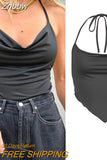 Znbbw Harajuku Mesh Sleeveless Crop Tops Women Summer Sexy Camisoles Y2k Aesthetics Vintage Cropped Corset Tanks Tops 90s Clothes 0410