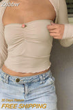 Znbbw Women Y2K Clothes Sexy Pleated Ruched Crop Top Long Sleeve Mesh Bolero Set Slim Fit Vintage Harajuku Tees 2000s Streetwear