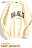 Znbbw Women Y2K Hoodies Hip Hop Letter Oversized Casual Streetwear Long Sleeve Pullover Vintage Autumn Winter Fashion Sweatshirts Tops