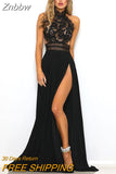 Znbbw 2023 Sexy Summer Dress See Through Lace Crochet Evening Maxi Long Dress Backless Beach Party Dresses Vestido