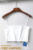 Znbbw Summer Women's Crop Top Sexy Elastic Cotton Camis sleeveless Short Tank Top Bar