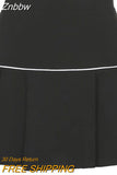 Znbbw Goth High Waist Letter Embroidery Skirts Retro Patchwork Mini Skirts short Bottoms Streetwear Women Gym Y2K Pleated Skirt