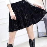 Znbbw Sexy Sliver Gold Sequins Skirt Spring Summer Women Ladies Short Mini Pleated Glitter Skirt Hot Night Club Party Wear