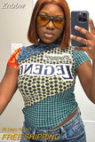 Znbbw Women Fashion Short Sleeve Streetwear Graphic T Shirts Tops Tees 2023 Summer Clothes Wholesale Items For Business