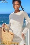 Znbbw Slim Fit Backless Lace Up Rib Dresses Ladies Casual Sexy Summer Vestidos Women Round Neck Full Sleeve Mini Dress