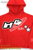 Znbbw Goth Sweatshirt Letter Star Print Men Women coat Korean version loose design couple Harajuku Men Top clothing trendy Hoodies