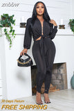 znbbw Fall Sexy Bandage 2 Two Piece Sets Club Outfit For Women 2023 Long Sleeve Crop Top And Pants Sets Female Matching Sets