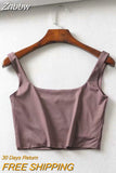 Znbbw Sale 2023 Summer Women Sexy Sleeveless Tops Fashion Short Square Collar Tank Tops 4 Colors