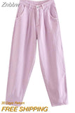 Znbbw ZBZA Spring Summer Woman High Waist Jeans For Women Denim Harem Pant Women Jeans Loose Trousers Vaqueros Mujer