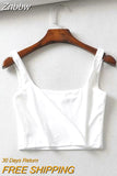 Znbbw Sale 2023 Summer Women Sexy Sleeveless Tops Fashion Short Square Collar Tank Tops 4 Colors