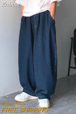 Znbbw Wide Leg Cargo Pants 2023 Streetwear Baggy Jeans New Spring Summer Men Trousers Korean Fashion Loose Straight Brand Clothing