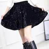 Znbbw Sexy Sliver Gold Sequins Skirt Spring Summer Women Ladies Short Mini Pleated Glitter Skirt Hot Night Club Party Wear