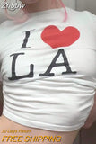 Znbbw Grunge Aesthetic Gothic Punk T Shirt White Women Summer Letter Graphic Print Crop Top Slim Short Sleeve Fashion Y2K Clothe