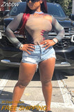 Znbbw Women Fashion Long Sleeve Bodycon Streetwear T Shirts Tops Bodysuit 2023 Fall Clothing Wholesale Items For Business