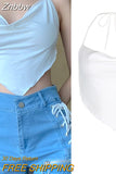 Znbbw Harajuku Mesh Sleeveless Crop Tops Women Summer Sexy Camisoles Y2k Aesthetics Vintage Cropped Corset Tanks Tops 90s Clothes 0410