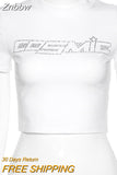 Znbbw Women Harajuku Open Back T-Shirt Long Sleeve Top Cropped Hollow Out Sexy Tshirt Bandage Backless Slim Bodycon Streetwear Knitted