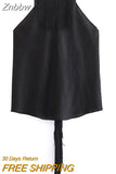 Znbbw TRAF Y2K Tassels Women 2 Piece Sets 2023 Summer Sleeveless Backless Halter Crop Top Female Asymmetric Midi Skirt Suits