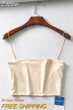 Znbbw Summer Women's Crop Top Sexy Elastic Cotton Camis sleeveless Short Tank Top Bar
