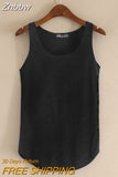 Znbbw Qualitity Fitness Tank Top New T Shirt Loose Model Women T-shirt Cotton O-neck Slim Tops Fashion Woman Clothe