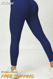 Znbbw Women Nylon V Butt Yoga Pants High Waist Fitness Workout Gym Running Scrunch Leggings Active Wear Size XS-XL